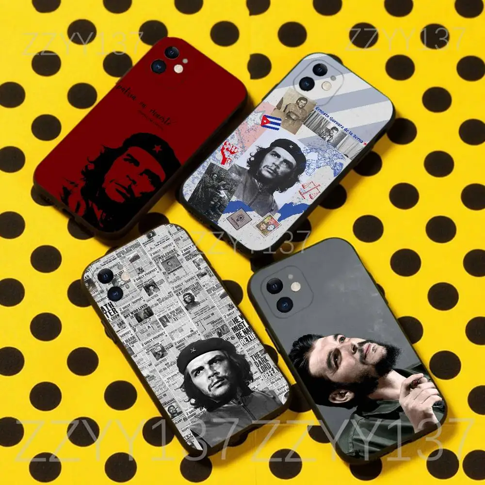 غطاء Che Guevara الكوبي الأحمر الثوري لهاتف iPhone 17,16,15,14,13,12,11,Air,X,XR,Pro,Max,Plus غطاء ناعم صديق للبشرة من مادة TPU