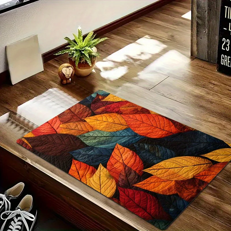 1pc Large Bohemian Mat Compatible for Platforms - Non-Slip Machine Washable Indoor/Outdoor Suitable for Farmhouse,, Living Room