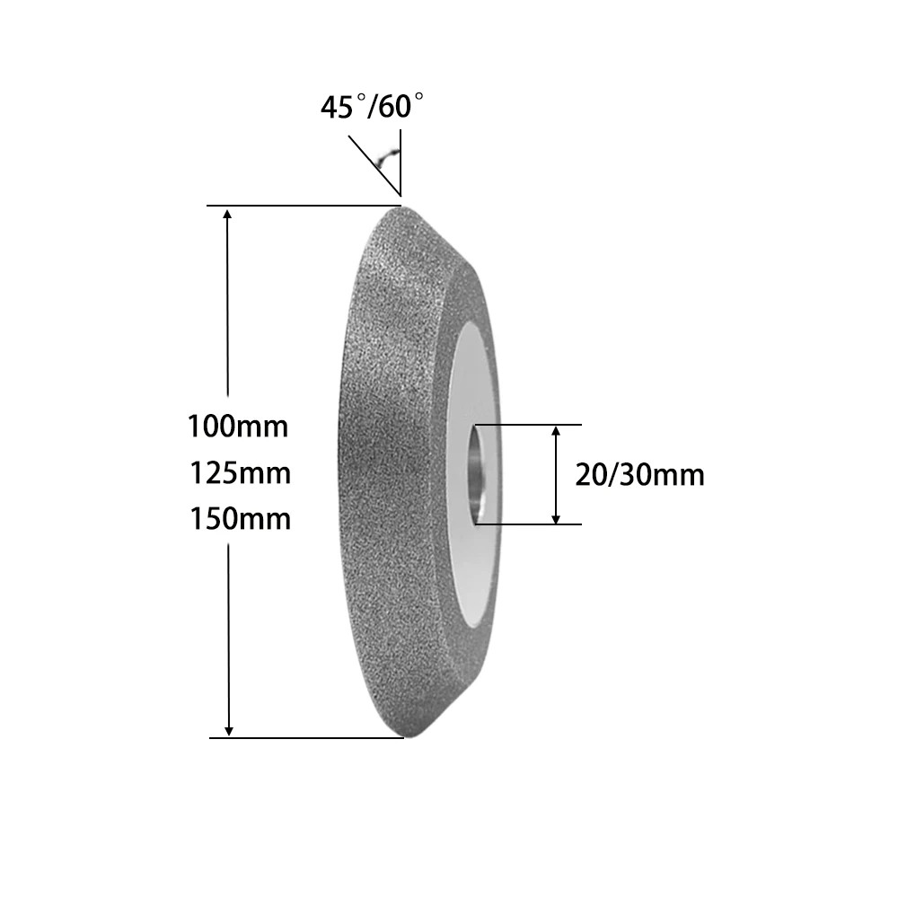 D100mm 125mm 150mm Diamond Grinding Wheel SDC Grit 100 200 320 400 Sharpening Disc Sharp Edge for Tungsten Steel Circular Saw