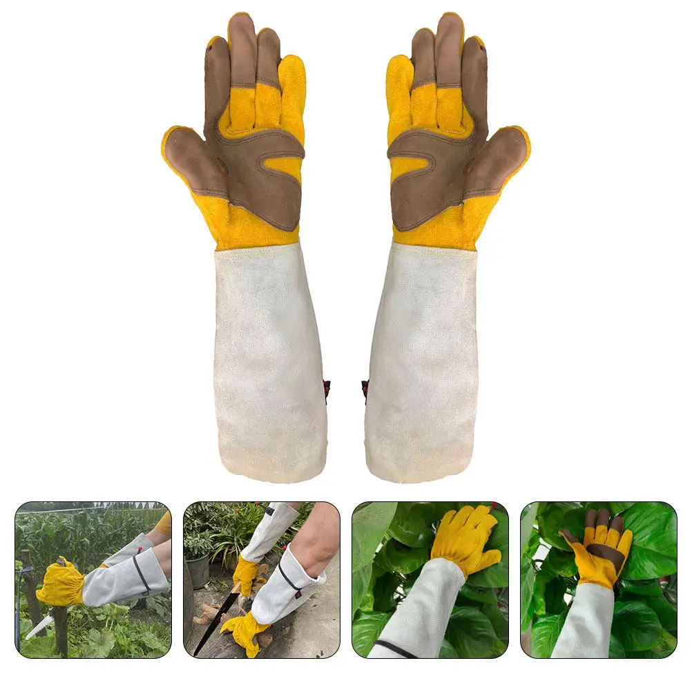 

1Pair Professional Garden Work Gloves Long Thorn Proof Cactus Planting Gardening Protective Gloves for Outdoor