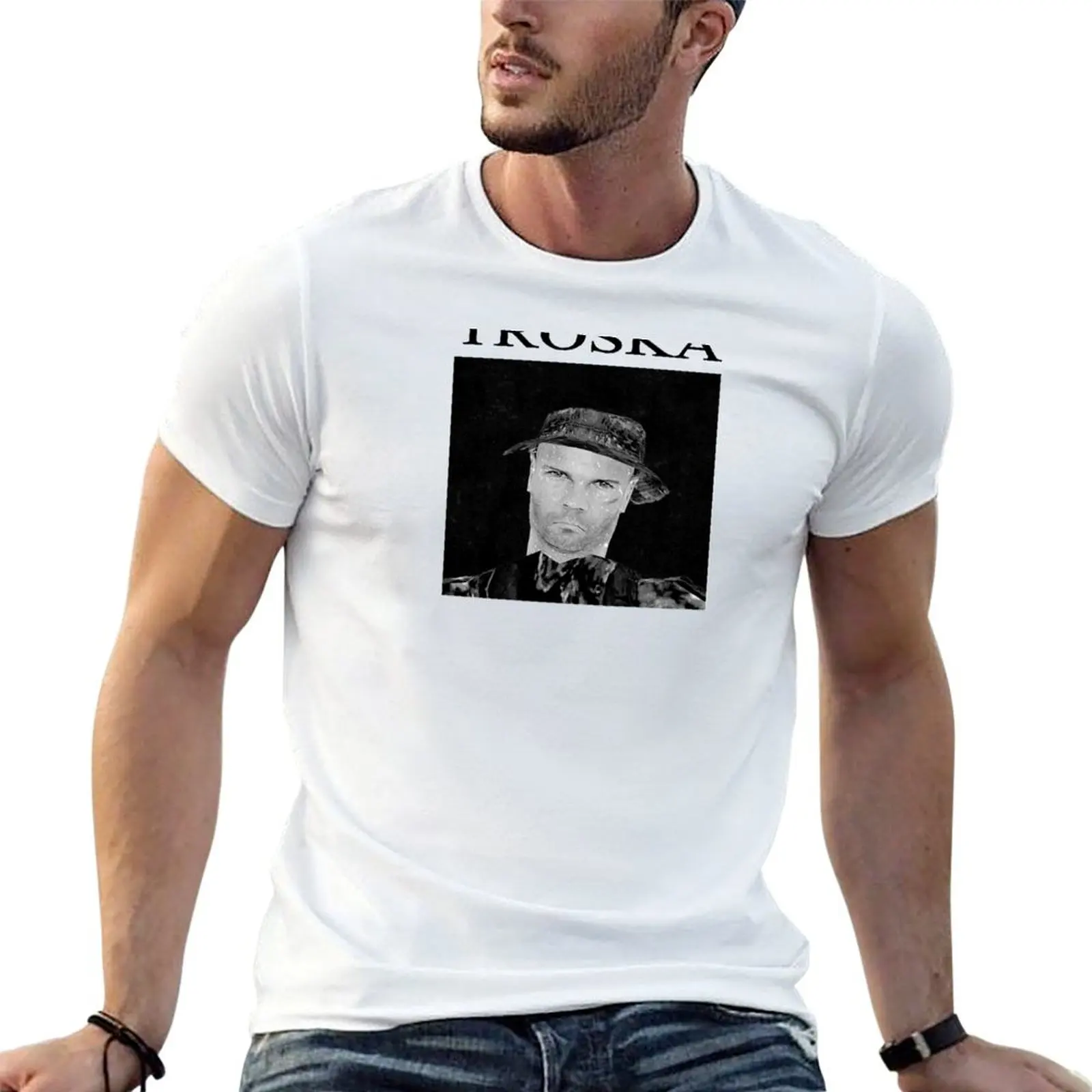 Troska تي شيرت قطن 100 بالمائة مصمم تي شيرت نقطة الاتجاه) (قميص التشغيل للرجل تي رجل