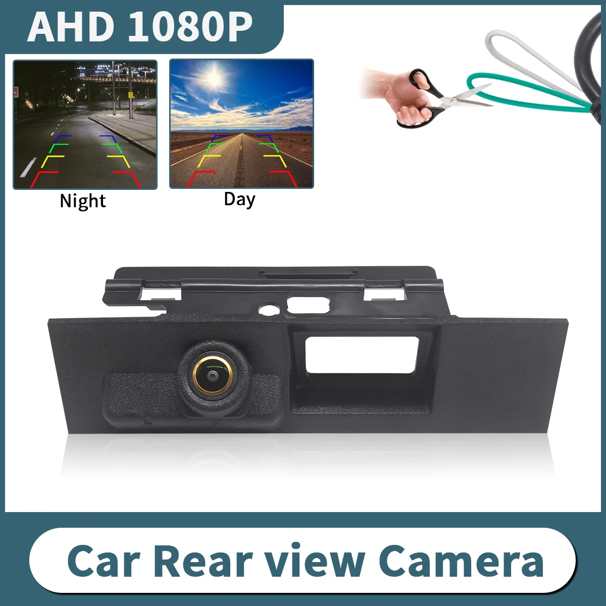 

AHD 1080P Водонепроницаемая камера ночного видения с ручкой багажника автомобиля, камера заднего вида для автомобиля Ford Mondeo 2017 2018 2020