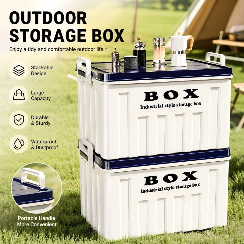 New Outdoor Camping Storage Box for Car Use - Trunk Organizer for Snacks and Fruits - Camping and Picnic Box
