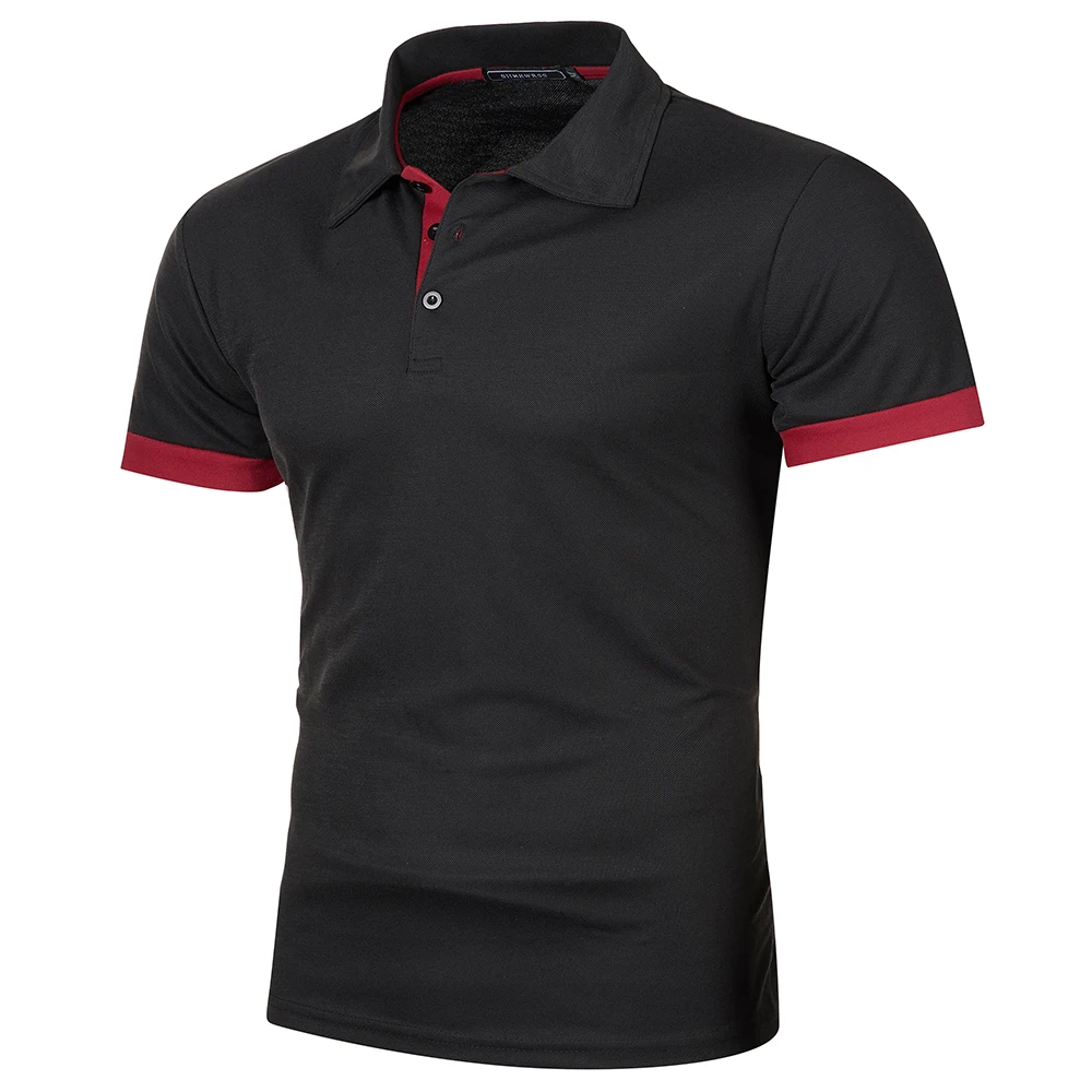 

Summer Men Polo Men Shirt Short Sleeve Polo Shirt Contrast Color Polo New Clothing Streetwear Casual Fashion Men Collar Tops