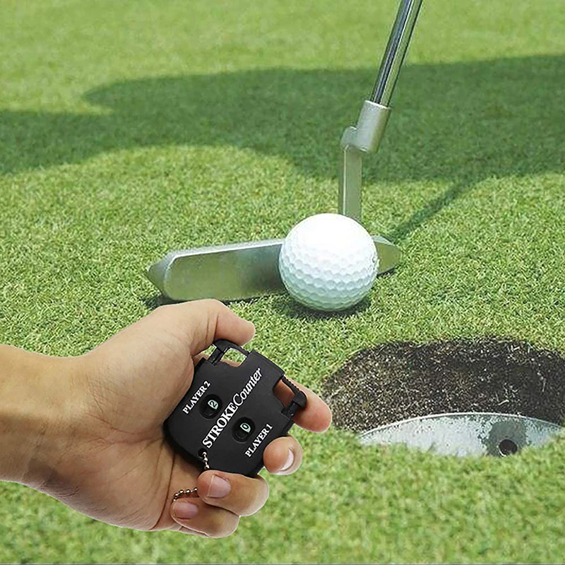 1Pc Mini Handy Golf Shot Count Stroke Putt Score Counter Two Digits Scoring Keeper With Key Chain Golf Training Aids