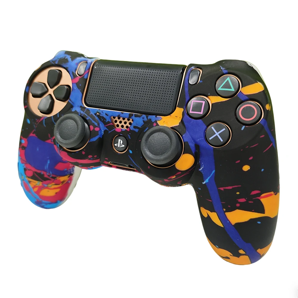 Funda de silicona para joystick de control DualShock 4 para PS4, accesorios, 2 tapas para los pulgares, fundas protectoras para el control de PS4.