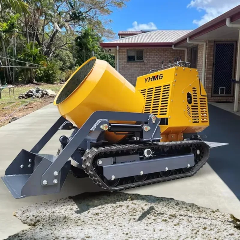

YG Customized New Design 300L Mini Concrete Mixer Crawler With Diesel Engine Feeding Concrete Mixer For Sale