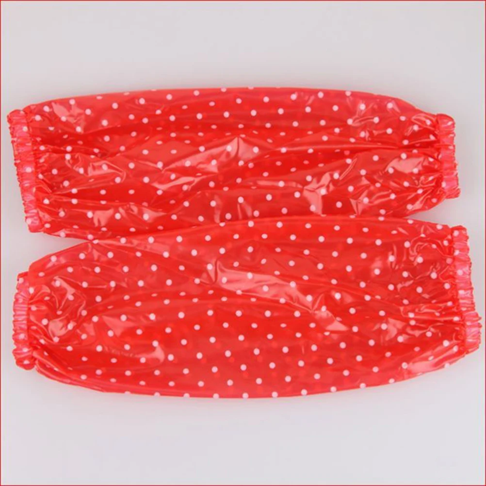 

5pcs Waterproof Sleeve Cover Reusable Pvc Elastic Arm Protector For Home Office Factory Hairdressing Transparent Oversleeve