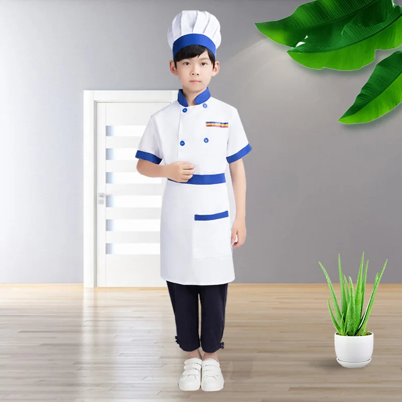 Children Chef Cosplay Costumes Kids Boys Chef Outfit Cooking Baking Clothes Girls Cook Uniform Carnival Party Fancy Dress