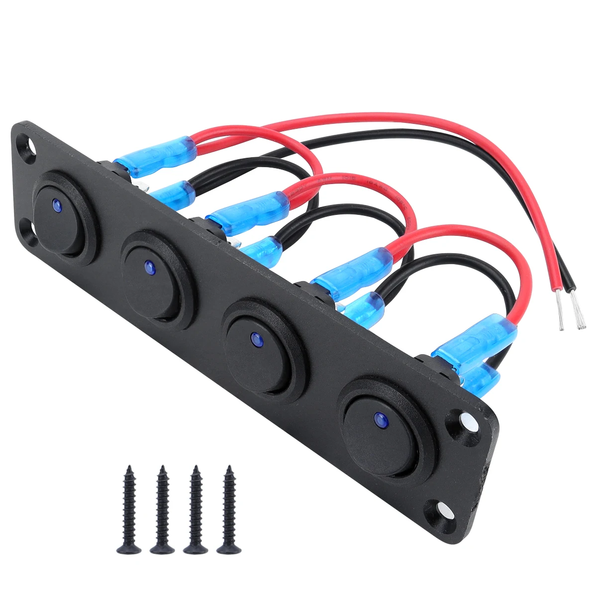 20A blue circular joystick switch panel with 3-pin aluminum waterproof 12V, suitable for cars, trucks, boats, RVs, yachts, etc image 3