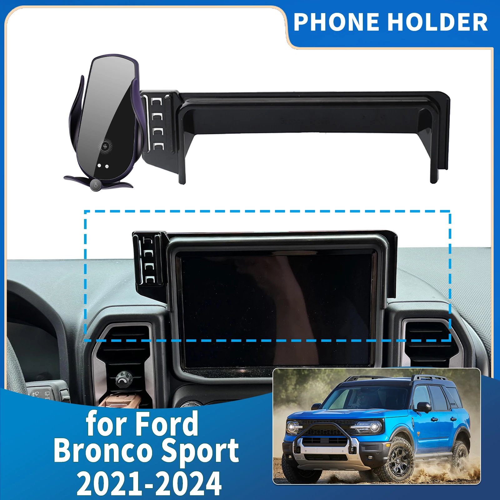 

fit for Ford Bronco Sport 2021 2022 2023 2024 Integrated Screen Mount Phone Holder Mount Car accessoires