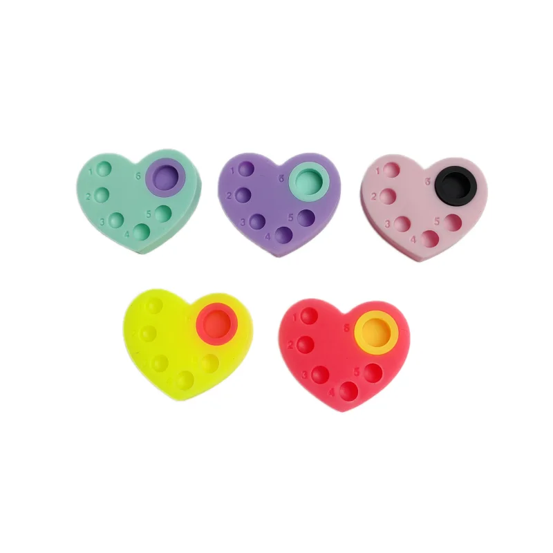 

1pcs Heart Shape Silicone Palette For Lash Lift & Tint 6 Function Tray for Eyelash and Brow Lamination