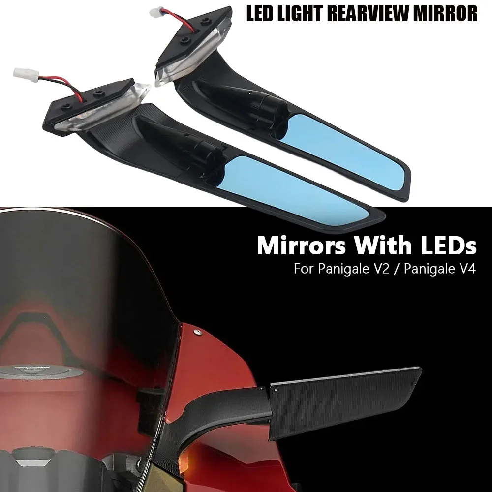 

For Ducati Panigale V2 2020-2023 PANIGALE V4 2019-2022 Motorcycle Accessories New Rearview Mirror With LED Turn Signals