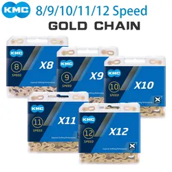 KMC Bicycle Chain 8 9 10 11 12 Speed MTB Road Bike Current X8 X9 X10 X11 X12 Gold Mountain Bike Chains for Shimano Parts