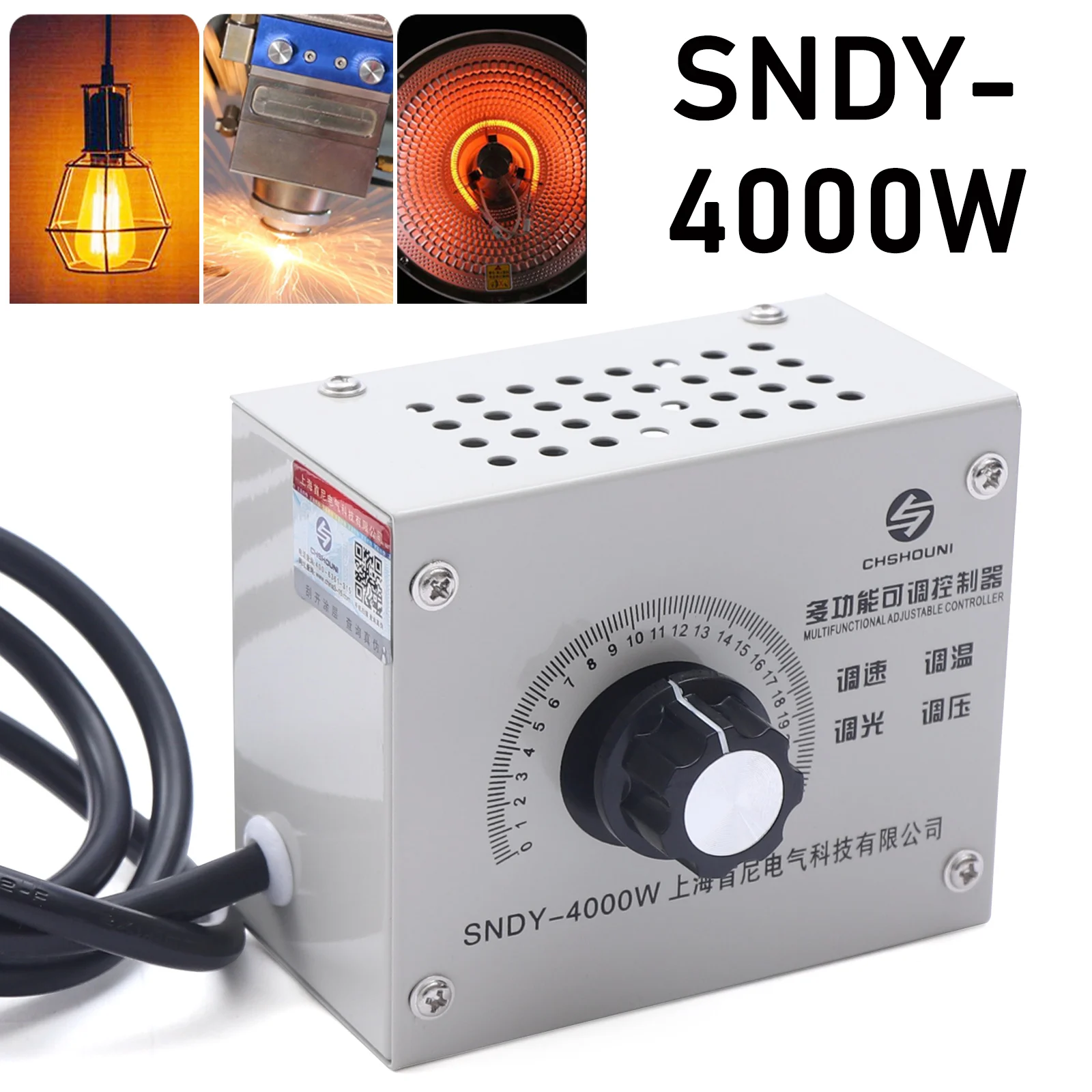 4000 W SCR Voltage Regulator High Power Thyristor Controller with Stepless Adjustment Stepless Variable Speed Adjustment