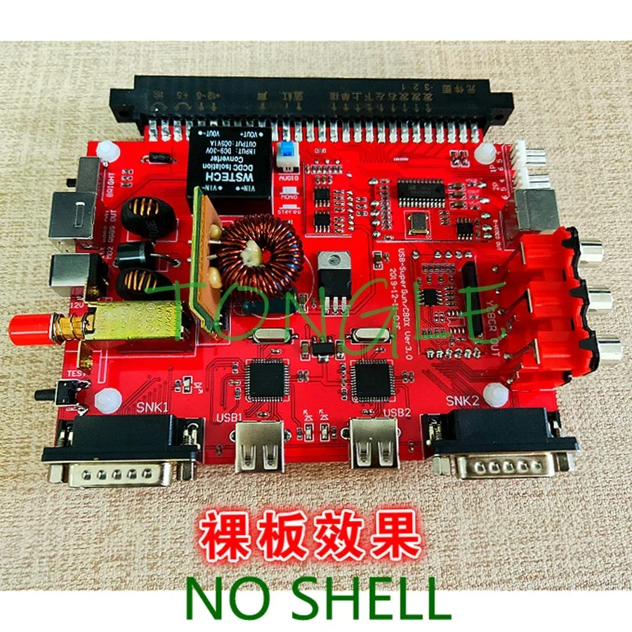 JAMMA To USB Joypad and SNK DB15 Gamepad, Super CBOX V3.0 Converter with MD2 RGBS for Any Arcade Game, PCB SNK Motherboard, New