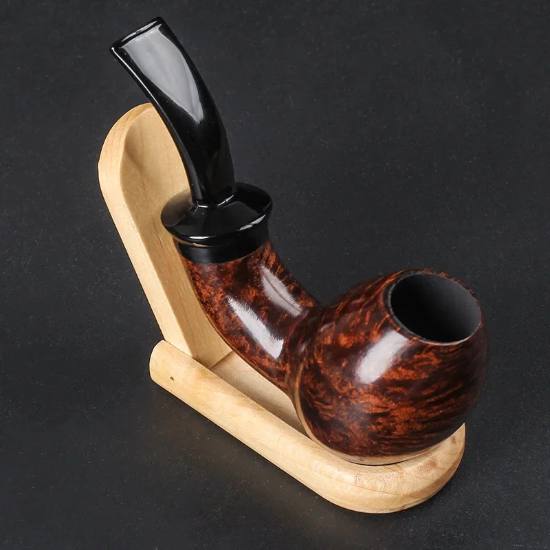 Smoking Accessories Pipe Stand Tobacco Pipe Holder Folding Rack Portable Natural Solid Wood 1Pc