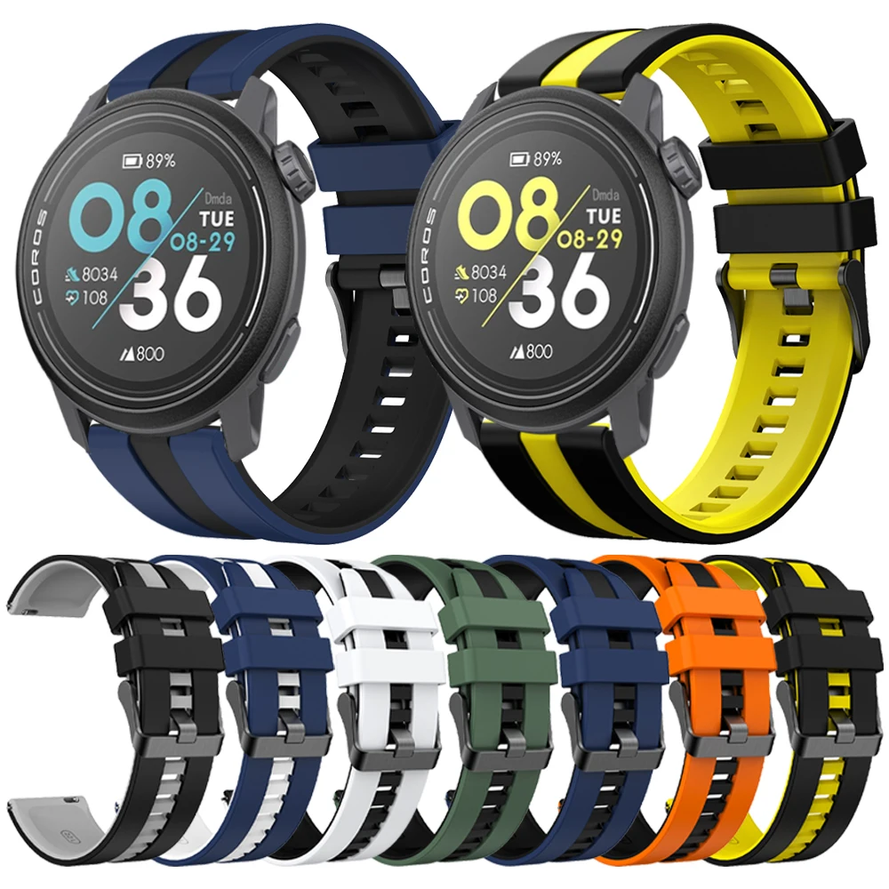 سوار ساعة بديل لـ COROS PACE 3 ، سوار سيليكون ، إكسسوارات رياضية ، 2 ، 2pro ، 2pro ، 42 من COROS ، 46 ، 20 ، 22
