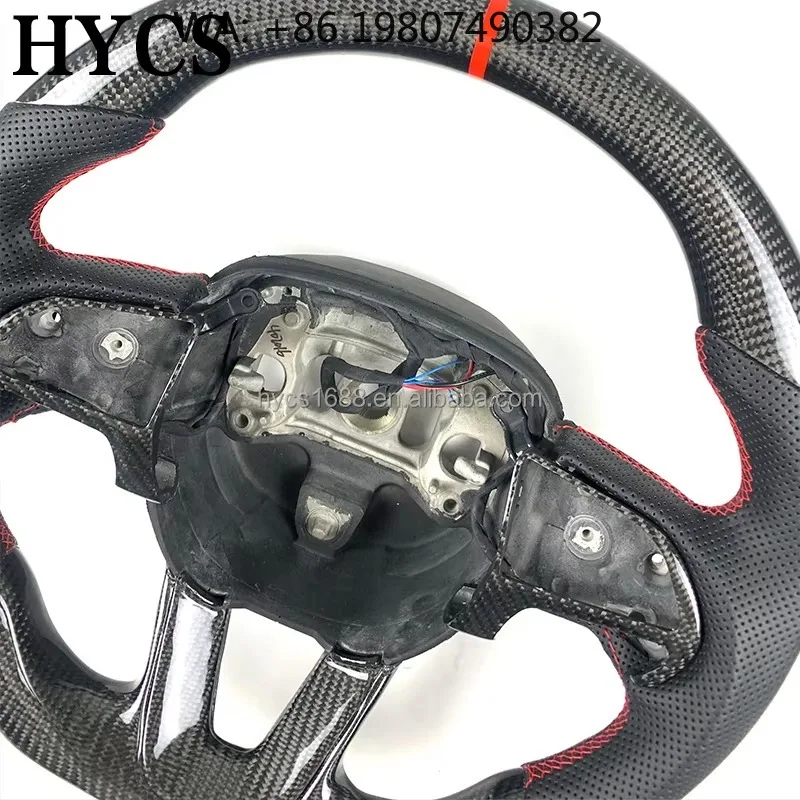 

3K Twill Carbon Fiber Steering Wheel, Off-road Sport Style, Universal Vehicle Interior Upgrade Parts
