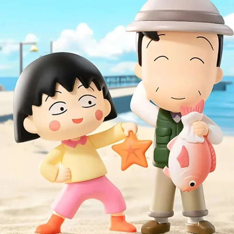 

POP MART Chibi Maruko Chan's The Time With You Серия Слепая коробка Guess Сумка Украшение рабочего стола Симпатичная модель Подарок девушке Слепая сумка Игрушки