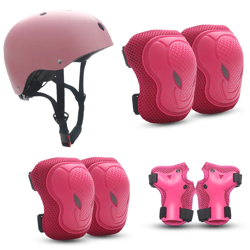 Children's roller skating protective gear Cycling helmet set Balance bike skateboard knee protection equipment Boys and girls