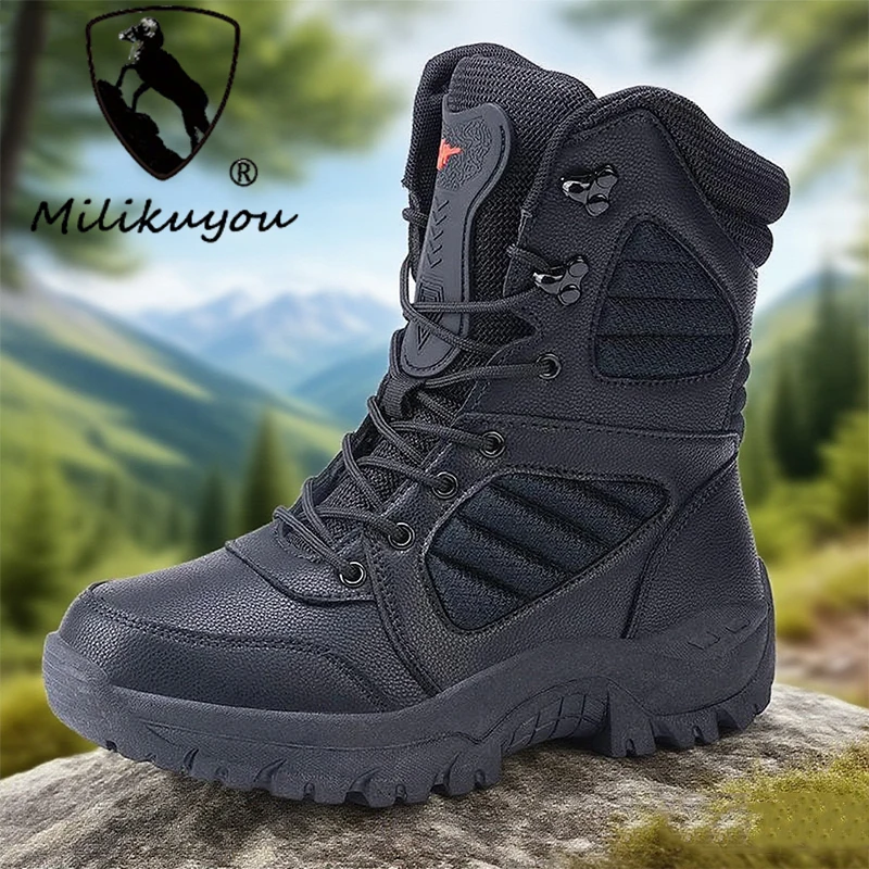 أحذية رجالية عالية الجودة مريحة ومتينة للمشي لمسافات طويلة في الهواء الطلق ومضادة للانزلاق وقابلة للتنفس أحذية رياضية عالية الجودة مقاومة للماء كاجوال