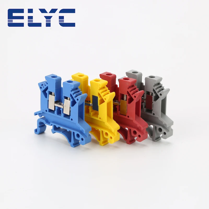100Pcs UK 2.5 Cable Connector 2.5B Screw Connection Termin 2.5mm² Wire Electrical Connector Din Rail Terminal Block UK2.5B