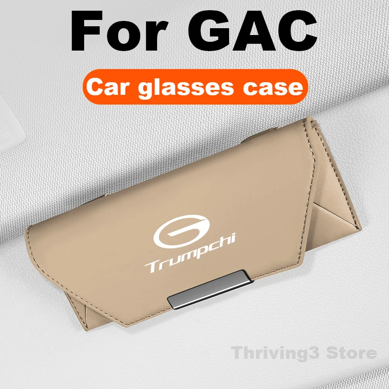 

Leather Car Glasses Case For GAC GS3 GS8 GA8 EMZOOM GN8 GS4 GS5 GS7 GA3S M8 PHEV EMPOW 2021-2024 2025 Sun Glasses Storage Box