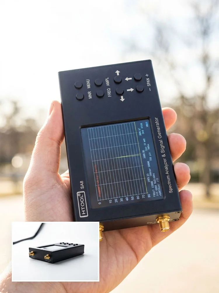 HTOOL SA8/SA6 Portable Spectrum Analyzer 35MHz-6200MHz RF Signal Generator for Wi-Fi GSM LTE Testing спектральний аналізатор