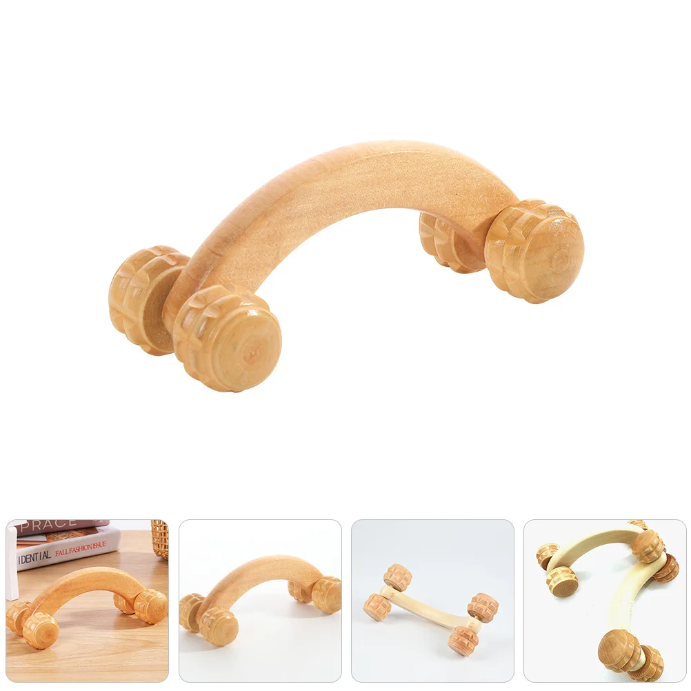 

Портативный деревянный массажный ролик для снятия мышечного напряжения, ручной ролик для тела для восстановления и йоги