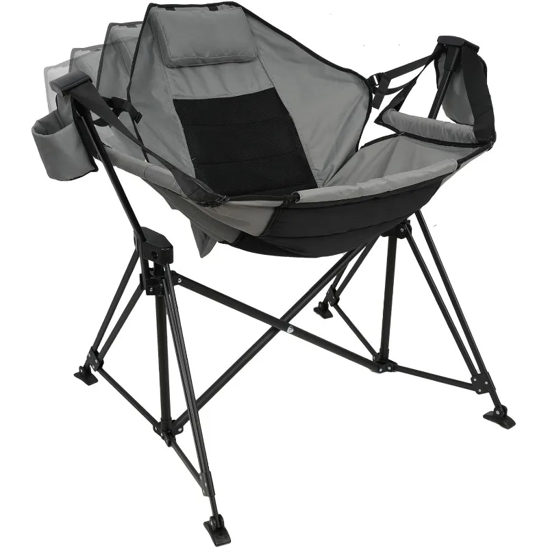 

Hammock Camping Chair Folding 350lbs Foldable Portable Rocking Chairs for Adults Outside Swinging Camp with Stand Lawn