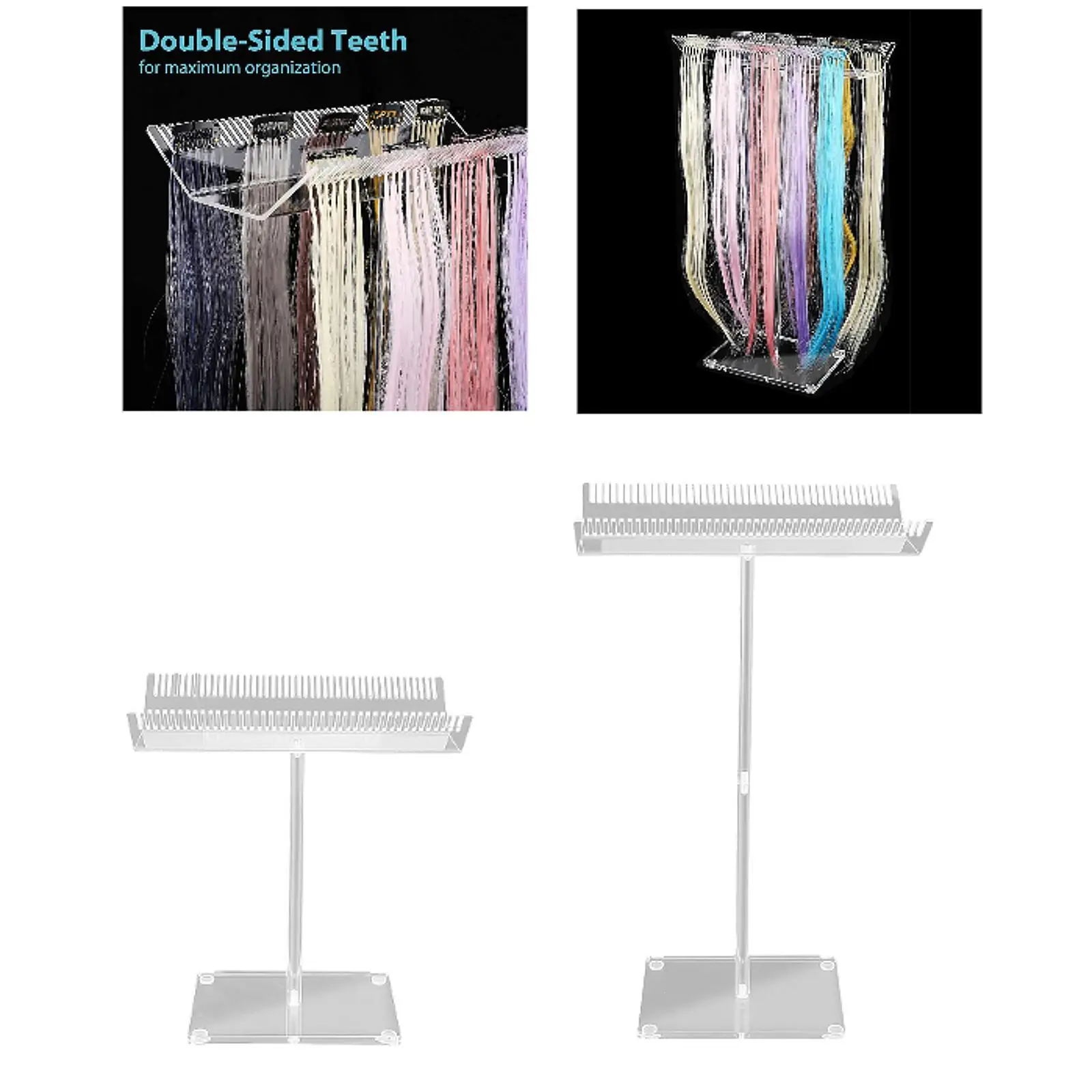 อะคริลิค Hair EXTENSION Stand,Clear,ผมแยกขาตั้ง,braiding EXTENSION ผู้ถือจอแสดงผล Hair EXTENSION สําหรับ Shop Home