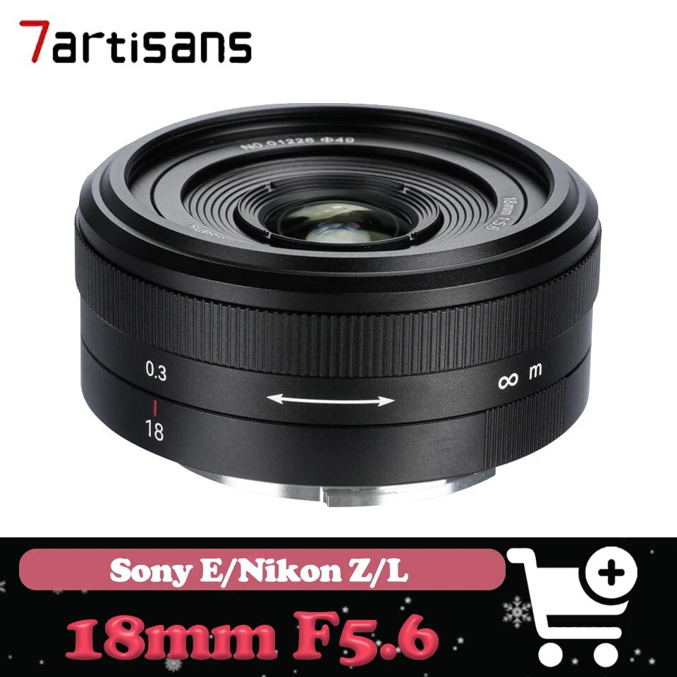 7artisans Cookies Lens Full Frame 18mm F5.6 Manual Focus Humanities Photographyf for Sony E Nikon Z Panasonic L-mount
