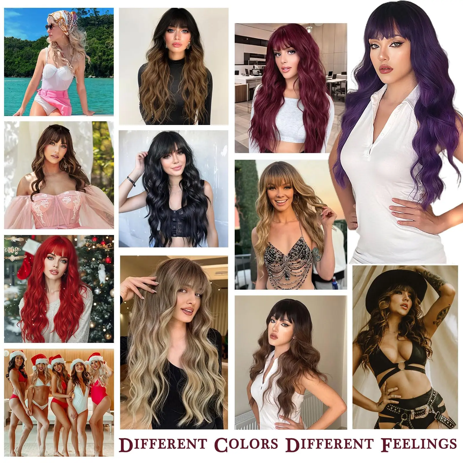 New Black Synthetic Curly Wig for Party, Halloween Cosplay, Daily Use, High-Temperature Fiber Wig Set image 5