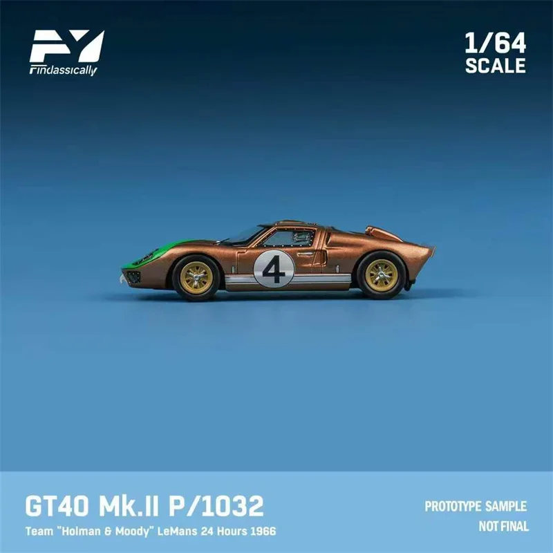 Findclassically 1:64 GT40 Mk.II 1966 Le Mans 24H colección de modelos de coches fundidos a presión en miniatura
