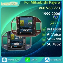 Icreative 8 + 128G Android 10.0 dla Mitsubishi Pajero V60 V68 V73 1999-2006 Radio samochodowe multimedialny odtwarzacz wideo HU rejestrator GPS 2din