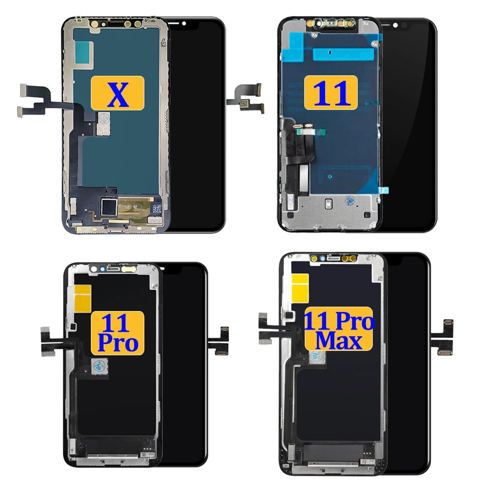 OEM LCD For iPhone X 11 Pro Max Display OLED Screen Replacement 3D Touch Digitizer Assembly Mobile Phone Repair No Dead Pixels