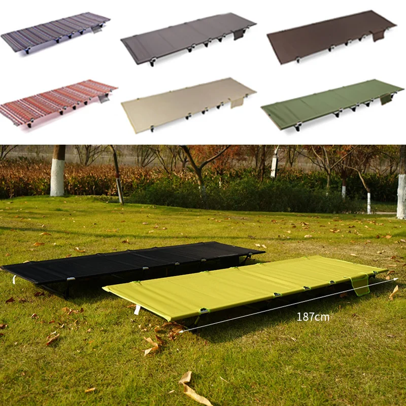 

Portable Camping Bed Simple Marching Bed Outdoor Lightweight Folding Bed Nap Bed Camping Simple Leisure Beds