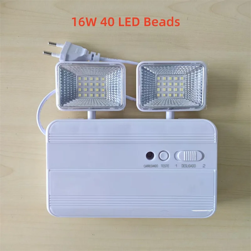 

Светодиодный аварийный светильник для пожарной сигнализации, складная двухголовочная лампа для освещения при пожаре, головка лампы вращается на 360 градусов, портативный аварийный светильник AC85-265