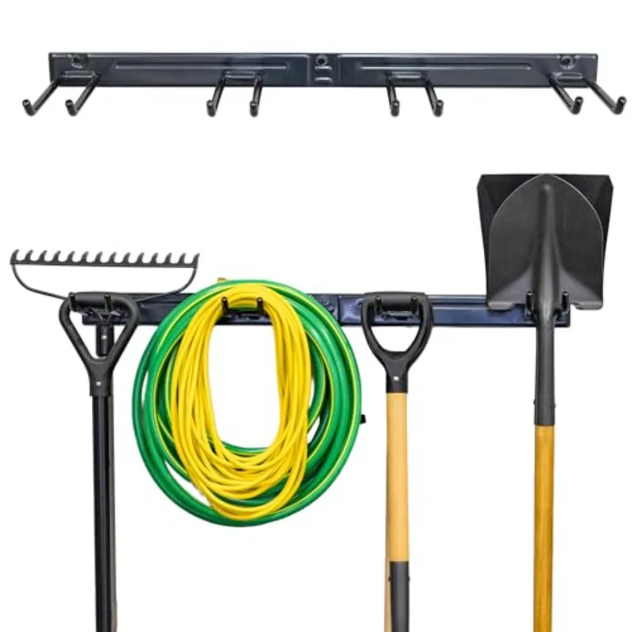 

Garage Tool Organizer Wall Mount Garden Tool Organizer System Garden Tool Storage Rack for Yard Tools Rakes Shovels 250lbs Gara