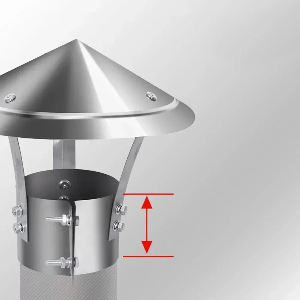 304 cappuccio in acciaio inox camino cappello da pioggia accessorio per camino uso Versatile Design antivento efficace protezione antipioggia