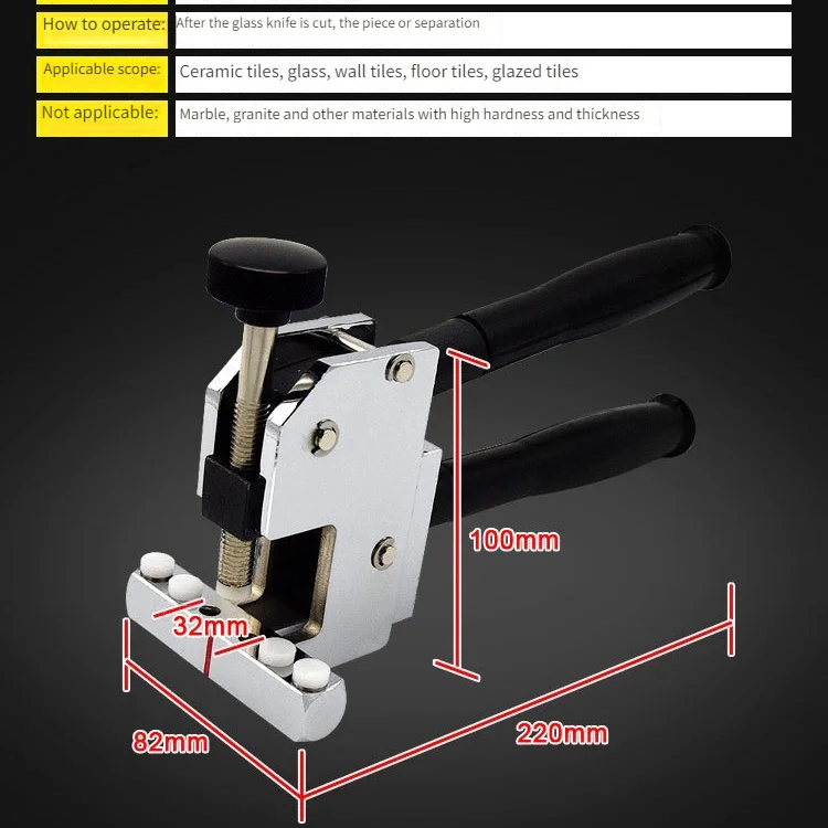 Glass Tile Pushing Knife Accessories T-type Ceramic Tile Cutting Tool Items Delimiter Glass Cutter Rock Tile Cutter piler