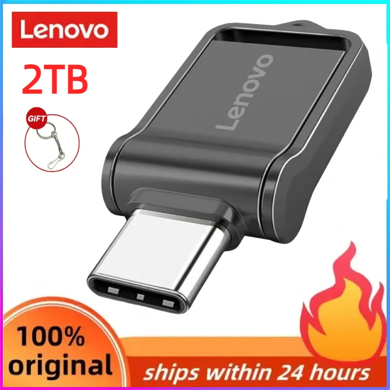 Lenovo Original 2TB USB 3.1 Flash Drive High-Speed Transfer Pen Drive 1T 128g Large Capacity Waterproof Storage Devices Computer