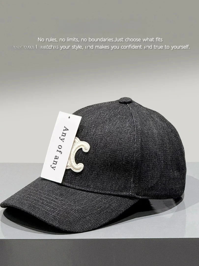 Stitching Duckbill Cap Women's Face Slimming Arch of  Patchwork Color Embroidery Hat Summer Fashion Accessories