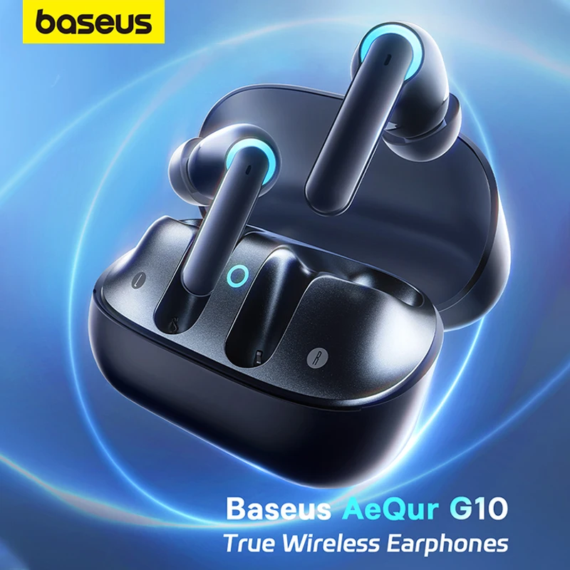 Original Baseus AeQur G10 Headphones Wireless Bluetooth 5.3 Hifi Earphone TWS Earbuds Fone Gamer A+C Dual-Connection Headset Pro