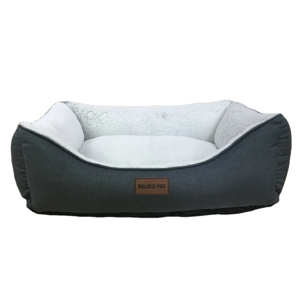 

STLFManufacturer, оптовая продажа, моющийся льняной мягкий плюшевый материал, кровать для собак, обнимашка для собак со съемным чехлом