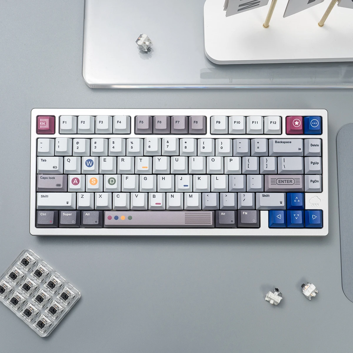 

Retro 1989 Game Theme 142 keys PBT keycaps Cherry Profile Five sided Dye-Sublimate key caps For Mechanical Keyboard 87/96/104