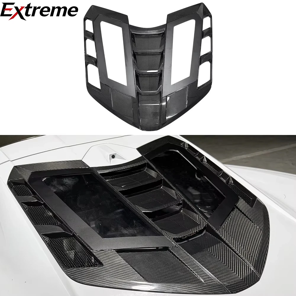 For Corvette C8 Coupe 2-Door 2020-25 Dry Carbon Fiber Rear Window Set