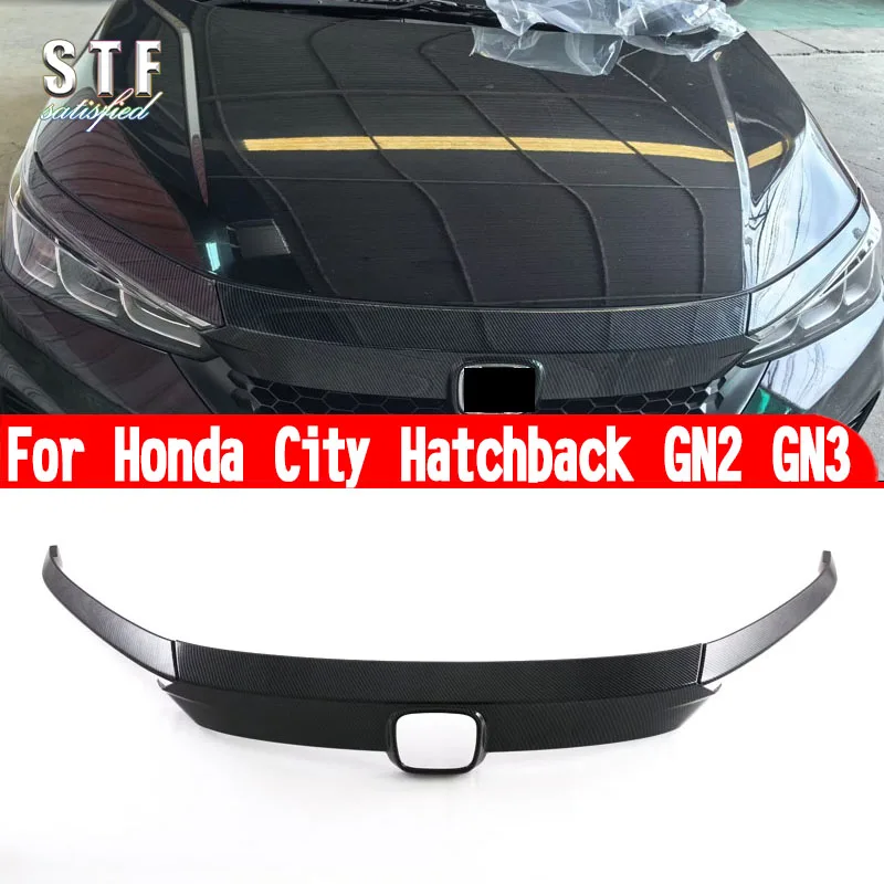 For Honda City Hatchback GN2 GN3 2020 2021 2022 Accessories Front Grille Around Center Trim Molding Decoration Stickers