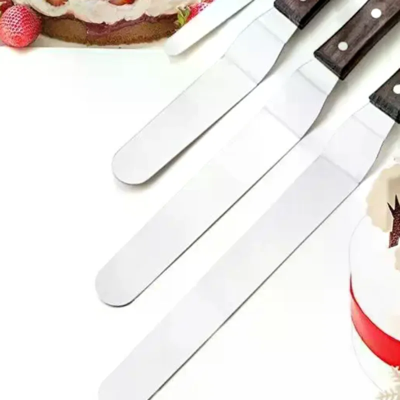 4/6/8/10 Inch Stainless Steel Cake Spatula Butter Cream Icing Frosting Knife Smoother Brush Kitchen Pastry Cake Decoration Tools